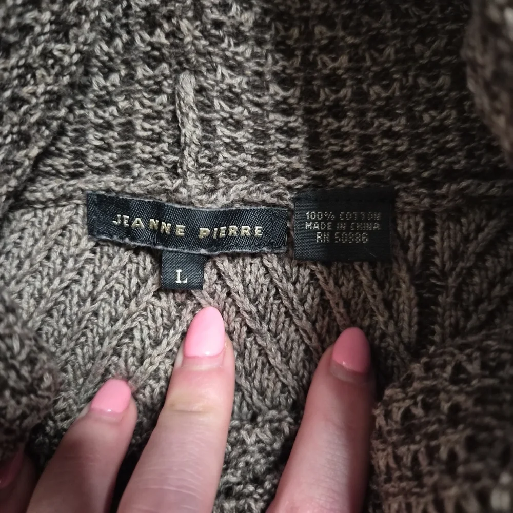 Vintage Y2K Sweater Top Turtleneck Jeanne Pierre Size Large L Lagenlook Indie ✨️